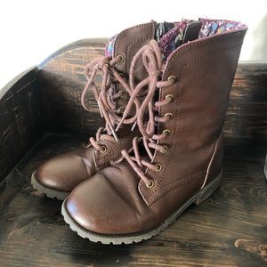 Toddler Girl Brown Lace Up Tall Boots Size 10